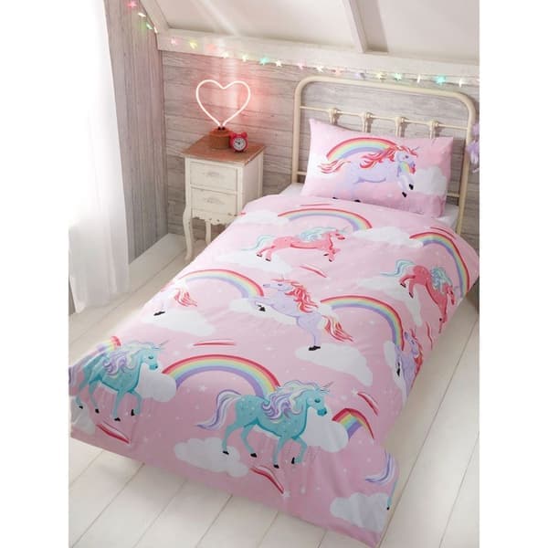 Rapport My Little Unicorn Påslakanset Enkelsäng Rosa/Lila/Blå Single