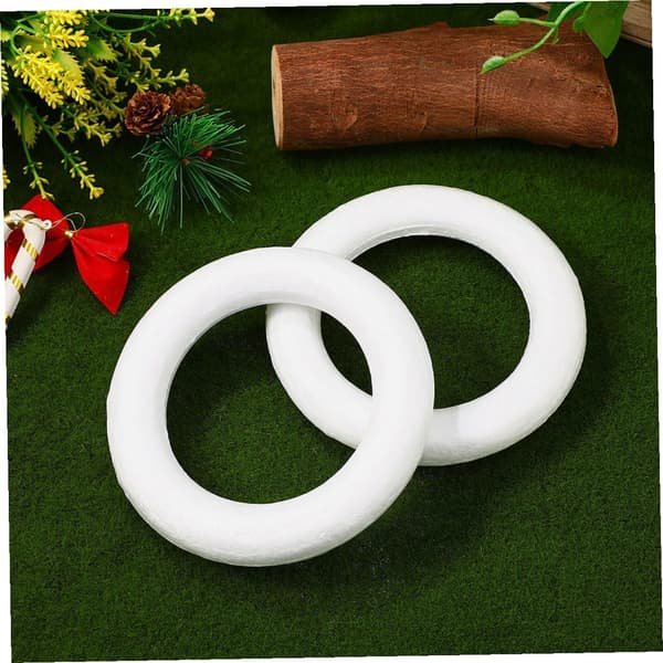 10 Pcs DIY Foam Wreath Frames Circle Wreaths for Crafts Party Ornaments Empty Design Foam Circle