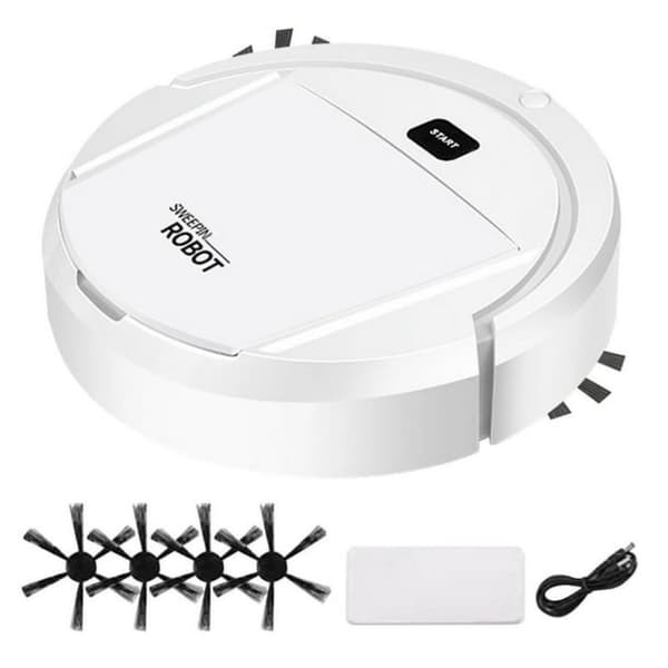 3-in-1 Robotic Vacuum Cleaner and Mop, Advanced Suction Technology Without Roller Brush, Wi-Fi-Enabled Smart Navigation, Rechargeable Battery