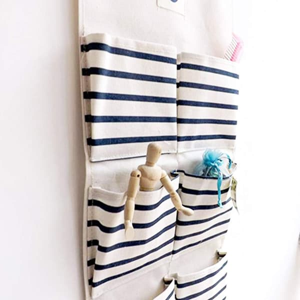 2-pack Wall Storage, Storage Hanger, Wall Storage Bag with 6 Pockets and 8 Pockets, Multifunctional, for Bathroom, Door, Wardrobe, Bedroom