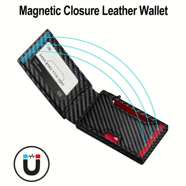 Modern Slim Wallet för Resor & Daglig Användning Minimalistisk Plånbok för Framfickan RFID-skyddad Plånbok