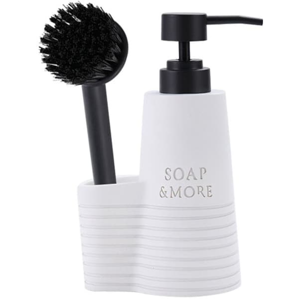 Kitchen Dish Soap Dispenser with Cleaning Brush