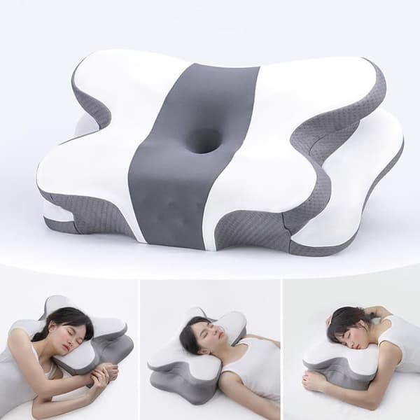 Ergonomisk kudde / Ortopedisk memory foam-huvudkudde för sid- och ryggsovare, lindrar nacksmärta Nackkudde_TF_TF