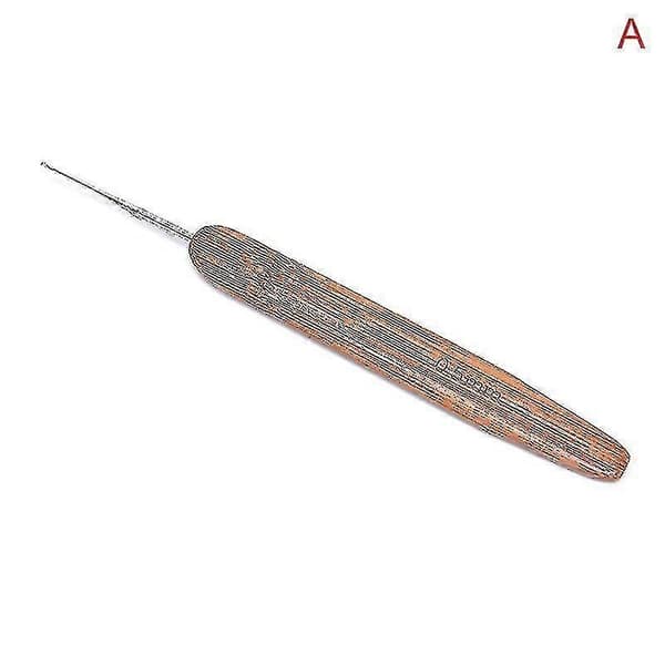 1/3 st 0,5 mm Dreadlock Virknål Krok Bambu Handtag Krokar Verktyg Tillverkning