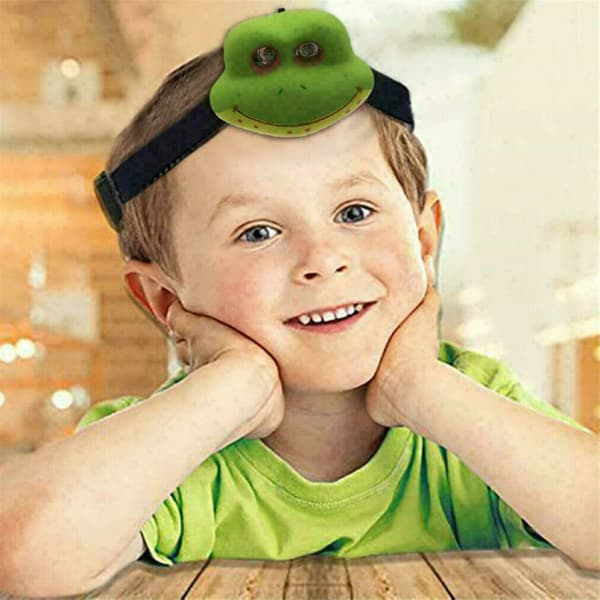Hodelykt, dyreformet LED-hodelykt, tegneserie dyrehodelykt 2-moduser, hodelykt for barn og voksne Frosk Frog