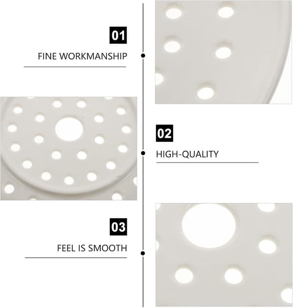 Ceramic Drainage Plate Kitchen Storage Plate Round Simple Style Easy to Use Drains Excess Water