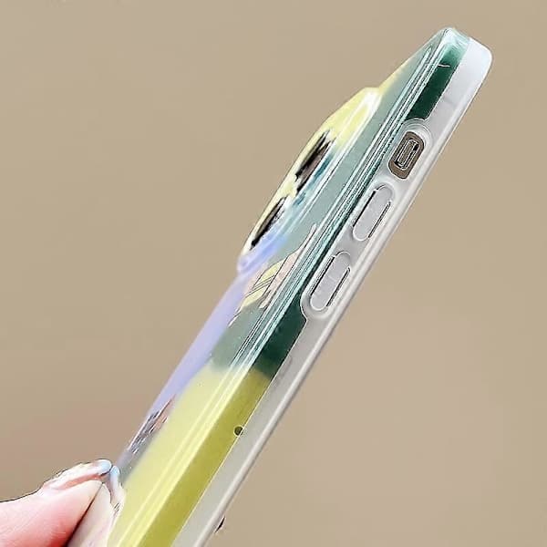 Deksler til iPhone 14 Pro, tegneserie-dachshund, mykt TPU-deksel med matt transparent kant