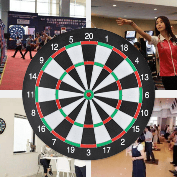 Double-sided Dartboard Professional Entertainment and Leisure Level Dartboard with Flying Needle (12 inches (with 4 markers))