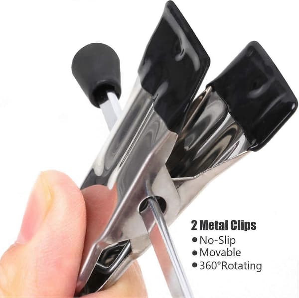 10-pack Skirt Hangers with Adjustable Metal Grips Trouser Hangers for Heavy Duty and Durable Space Saving, Silver