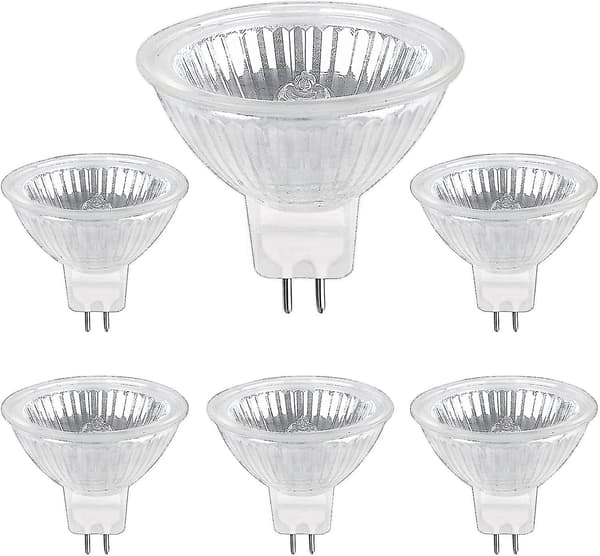 Halogenlampe Gu5.3 50w 12v, 800lm Varmhvit 2700k Dimbar, Halogen Spotlightlampe Mr16, 6-pakning Db