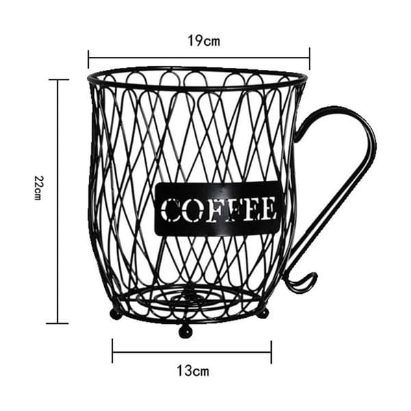Coffee Pod Holder Cup Mug Storage Basket Metal Fruit Bowl Coffee Organizer Storage Baskets Laundry Basket Toy Basket