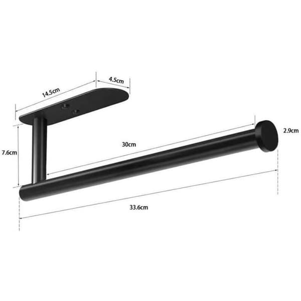 Kitchen Self-Adhesive Roll Holder Paper Towel Holder Tissue Holder Shelf Nails Cabinet Shelf Sundries Accessories, B