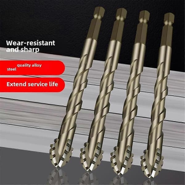 Four-edged Sawtooth Eccentric Drill, Square Tooth Eccentric Drill, Four-edged Sawtooth Eccentric Drill [DB] As Shown As Shown