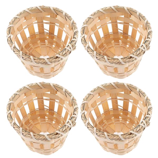 4 Pcs Drum Shaped Lampshade Indoor Light Cover Bamboo Lampshade Ceiling Lamp Cover
