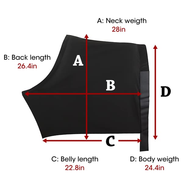 Shoulder Protector for Horses, Highly Elastic Spandex Vest - Anti-Chafe Bib - Black Size L