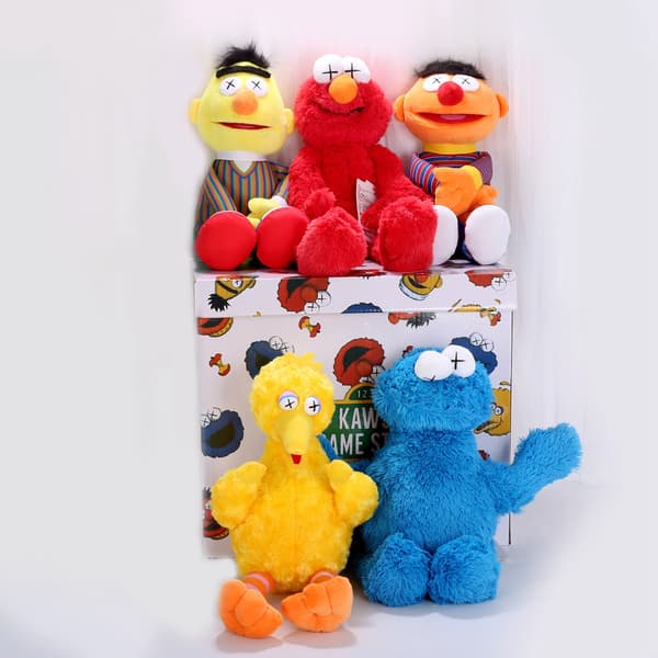 2 stk. Sesamgade Elmo Cookie Monster Bløde Plyslegetøj 30 cm