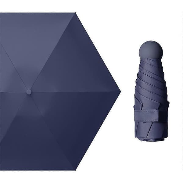 Mini foldbar rejseparaply - 8 paraplyer små UPF50+ UV-beskyttelse til sol og regn med kapselboks