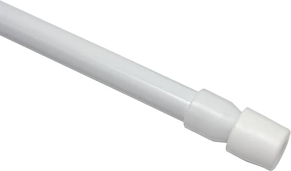 Gardinstang uten boring Ø 8 mm Hvit, Stål, 45-70 cm