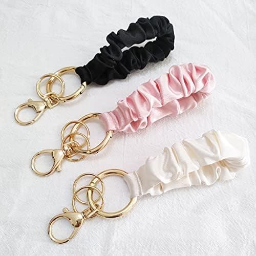 13 cm rannekoru avaimenperä, joustava scrunchie-rannekoru, monitoiminen avaimenperä naisille