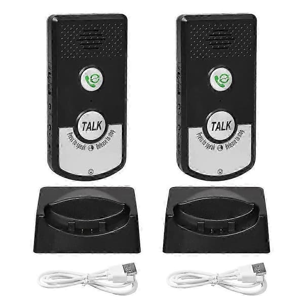 Trådløs Intercom Stemmemonitor Påmindelse Smart Tovejs Intercom Velegnet til Hjem Hospital Hotel