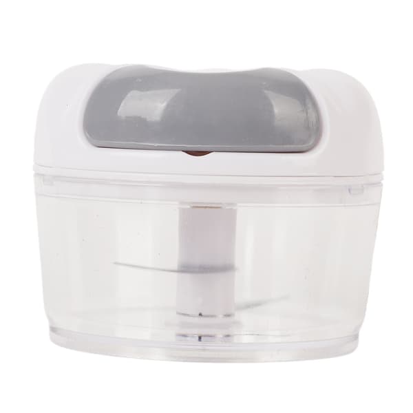 Manual Garlic Chopper, White, Mini Safe Transparent Garlic Press with Drawstring, Multifunctional Kitchen Tool