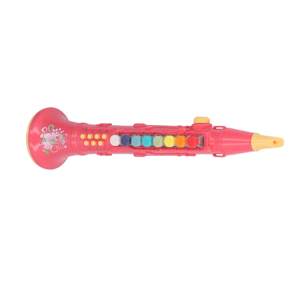 Kids Clarinet Toy, Cute Fun Volume Adjustable Musical Instrument Educational Toy - Red Red