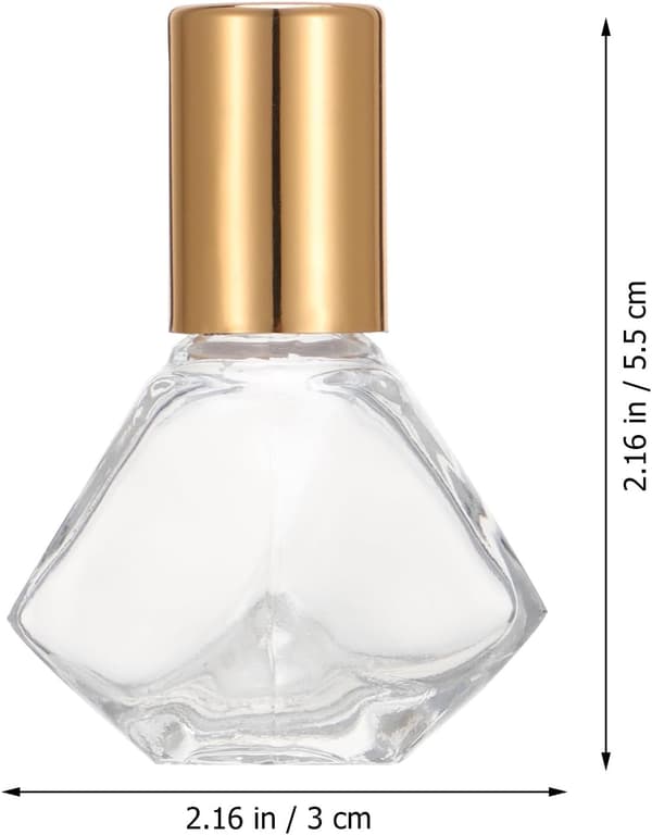 12 st 8 ml glasflaskor med roll-on-funktion med kulor i rostfritt stål och guldkorkar