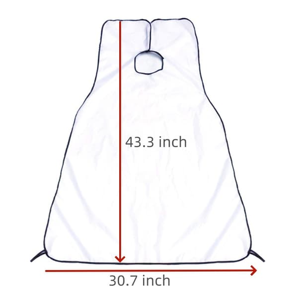 Skäggfångare för rakning, skäggformningsförkläde med sugproppar, nylon, perfekt för skäggtrimning, idealisk present till män, pappa, make, vit