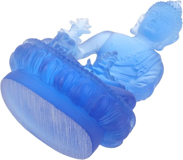 Buddha Staty Prydnad Buddha Figur Harts Kreativ Design Symboliserar Lycka Varm