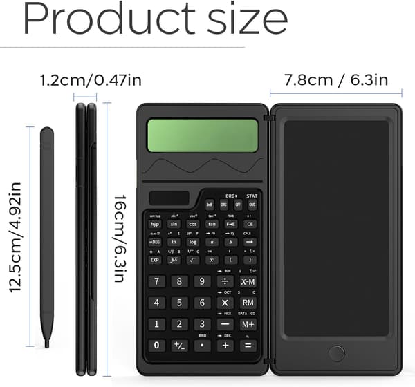 Calculator with Writing Tablet - 10-Digit Calculator Scientific Professional Calculators, School Desk Calculator with Drawing
