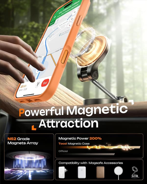 Magnetisk skal til iPhone 17 Pro Max 6,9 tommer, MagSafe-kompatibelt iPhone 17 Pro Max iPhone 17 Pro Max