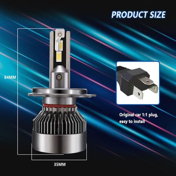H7 LED-lamput 30000LM 200W 24V autoihin, 6001K valkoinen