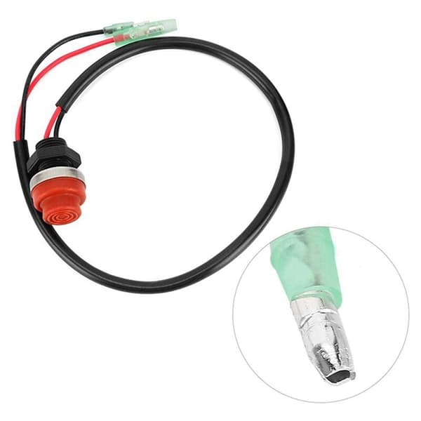 2 st Universal Boat Outboard Engine Start Kill Switch Keyless Push Button Switch, Applicable for All Vessels