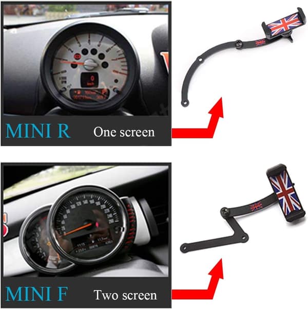 Mini Cooper 360° Invisible Foldable Mobile Phone Holder for Mini Cooper R55 R56 R57 R60 R61 (Mini R)