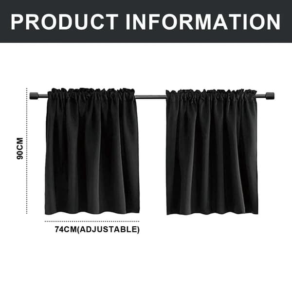 Blackout Curtains, Noise Reducing Modern Kitchen Curtains Short Curtains for Small Windows, (29.13\"W x 35.43\" H)