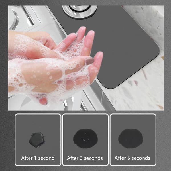 Navy Sink Mat, Quick-Drying Water Absorbent, Waterproof and Mildew Resistant, Kitchen Countertop