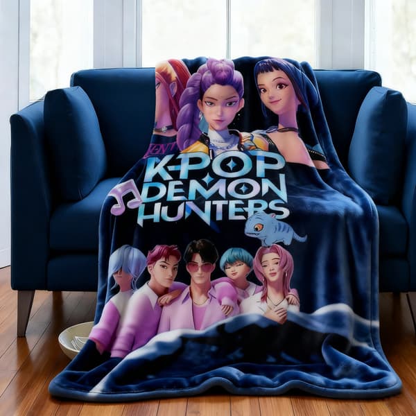 K-Pop Demon Hunters 3D Printed Fleece Blanket | Soft Flannel Throw *130*150cm*01