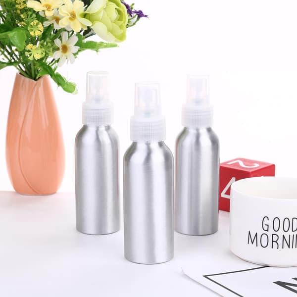 10 st 100 ml aluminium reseparfymsprayflaskor påfyllningsbara bärbara munstycken för utomhusbruk och personlig vård