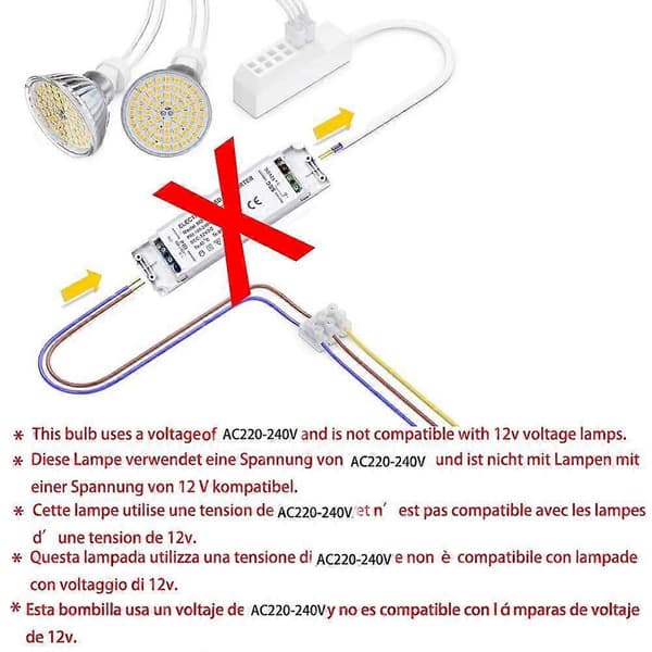 10-pack MR16 LED 6W 600 Lumen MR16 60W Halogen Replacement Cool White 6000K, Beam Angle 120AC 220-240V NON-DIMMABLE GU5.3 Spotlight Bulb