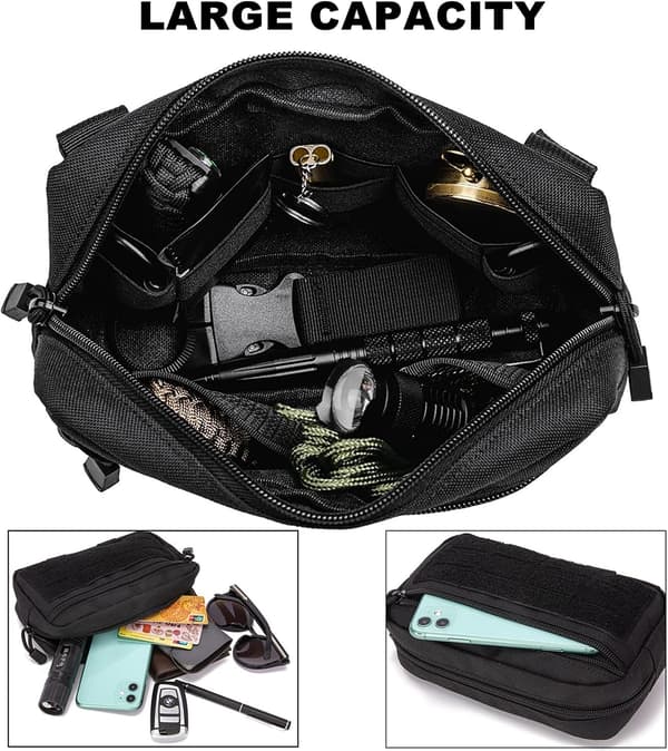 Taktisk Molle-väska, Multifunktionell EDC Admin-väska Utility Gadget Gear Ryggsäck Militär Midjeväska för Utomhusbruk, Jakt
