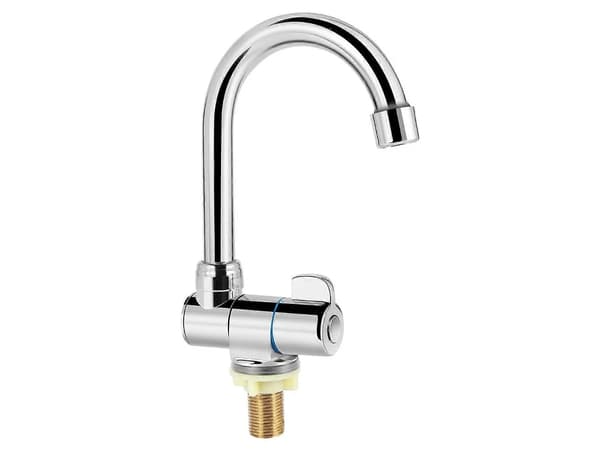 Copper Swivel Faucet for Washbasin, Foldable Kitchen Faucet with G1/2 Thread for Caravan, Boat and Bathroom