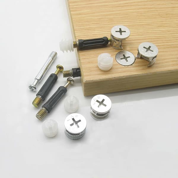 12 stk Møbelkoblingskamlåsbeslag 15 mm x 11 mm Kamlåsmutter for Skap Skuff Kommode Garderobe Møbelpanel