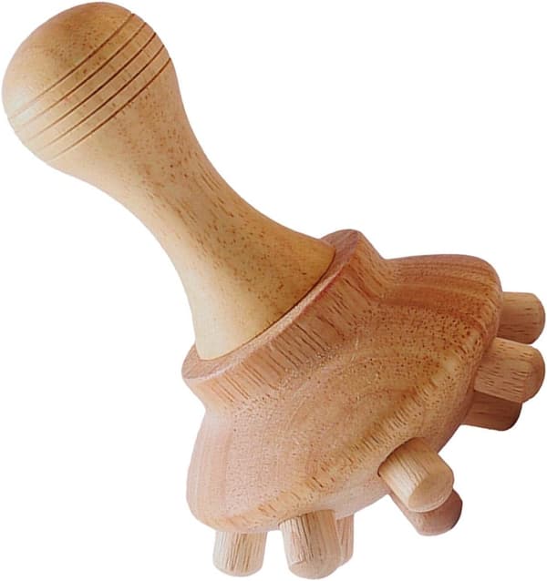 Træsvamp Terapi Træ Massager Manuel Massageværktøj Træsvamp Terapi Værktøj Træ Massager til kropsformning, velegnet til nakke, ryg, h
