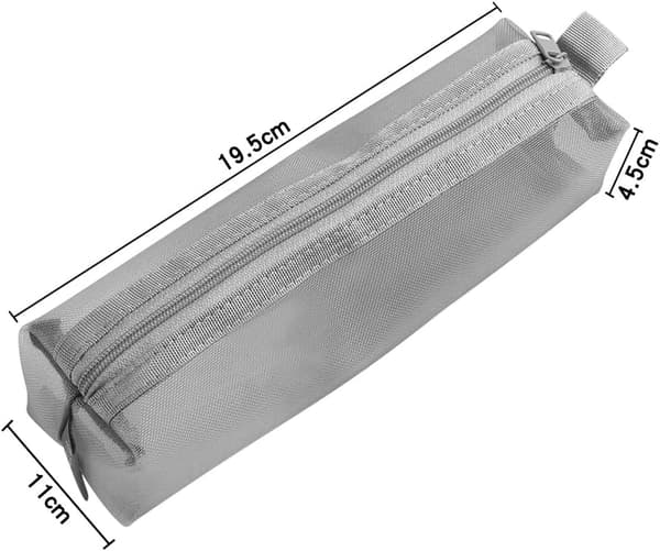 1 pc Transparent Pencil Case Pen Pouch Simple Creative Document Storage Bag Graduation Portable Stationery Bag (Grey)