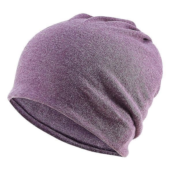 5-pack Slouchy Baggy Mössor Chemo Hattar - Khaki + Svart + Grå + Vinröd + Lila
