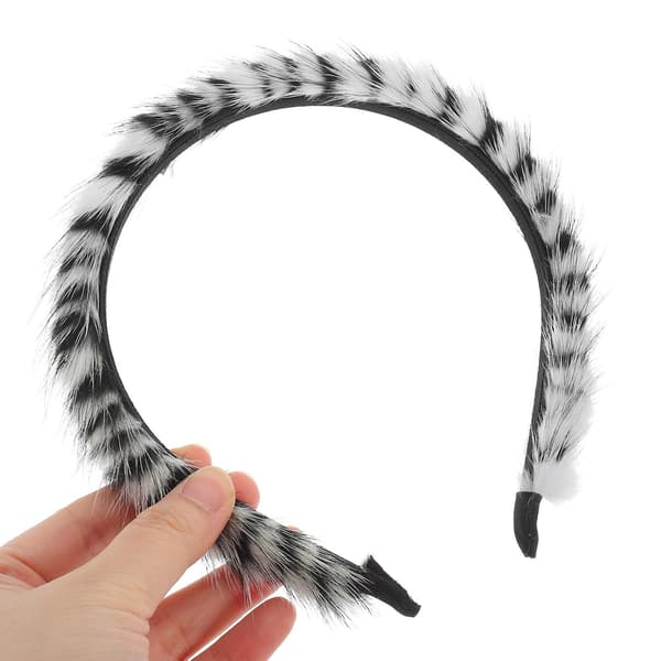 Fluffy Makeup-hårbånd og ansigtsvask til kvinder, blødt plys-hårtilbehør til spa, hudpleje, træning