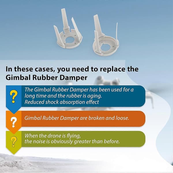 Gimbal Damper Rubber Kit for DJI Mini 4 Pro, Restore Stability, Reduce Vibration, Left and Right Replacement with Tools (FMY)