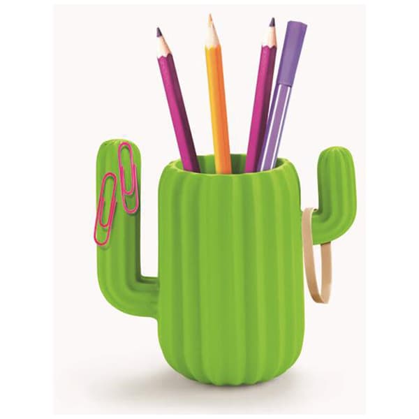 Multifunctional Cute Cactus Magnetic Pen Holder Pot Home Office Desk Supplies Storage Box