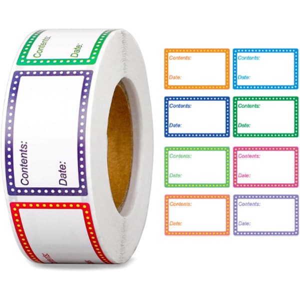 500 Printable Freezer Labels - Freezer Labels 4x2.5 cm - Labels - Suitable for Fridge and Freezer - Best Before Date Labels