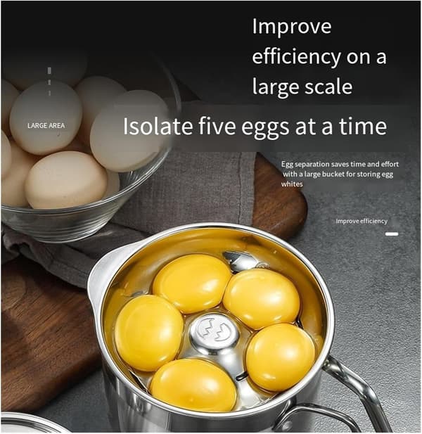 Stainless Steel Egg Separator, Yolk and White Separator - Practical Kitchen Utensils